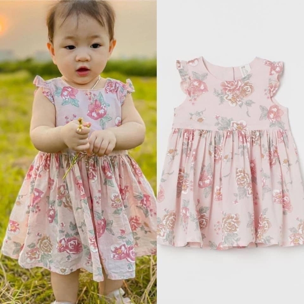 Váy cánh tiên bé gái họa tiết hoa hồng H&M Auth New Tag có sẵn 0922738001