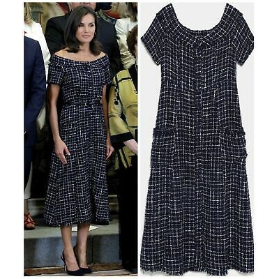 Váy dạ tweed dáng dài Zara Auth new tag có sẵn 3440/048 3440048