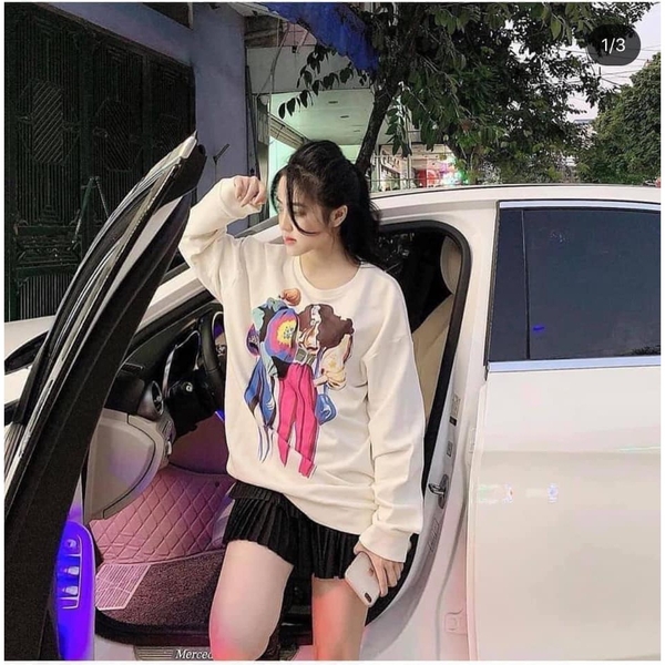 Áo nỉ dài tay dáng dài Zara auth new tag có sẵn