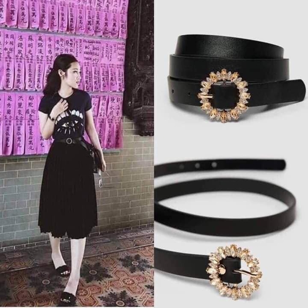 Thắt lưng Stradivarius đính đá Auth new tag có sẵn 3295/002 3295002