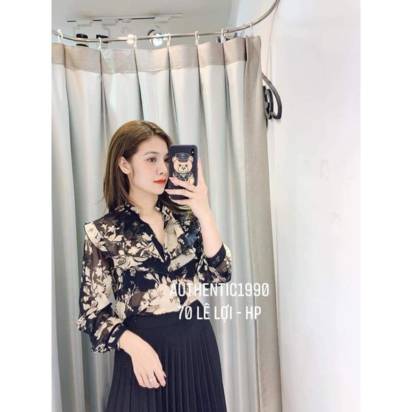 Áo kiểu voan bèo cổ Zara Auth New tag có sẵn 8791/134 8791134