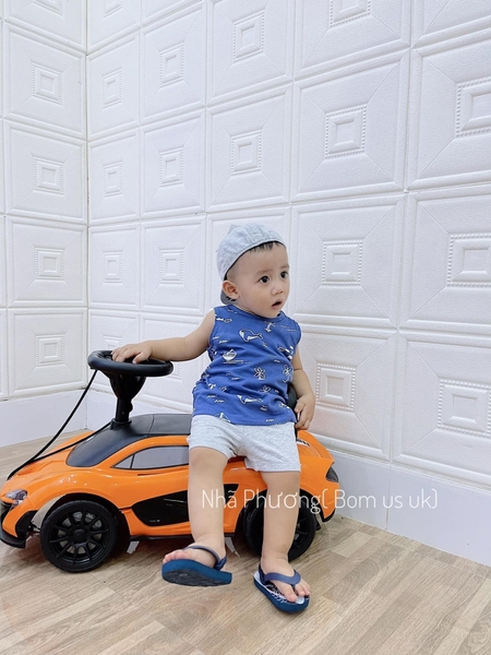 Set bộ bé trai gồm áo ba lỗ và quần short H&M Auth New Tag có sẵn 0950833001
