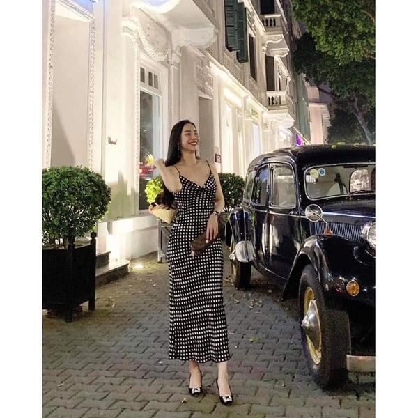 Váy chấm bi cổ đổ Zara hàng hiếm Authentic có sẵn