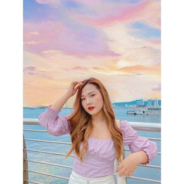 Áo tím Lilac H&M Auth new tag - có sẵn