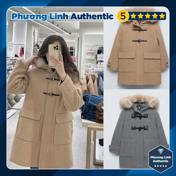 Áo khoác Dạ có mũ ZR Auth new tag có sẵn size Kid người lớn mặc được