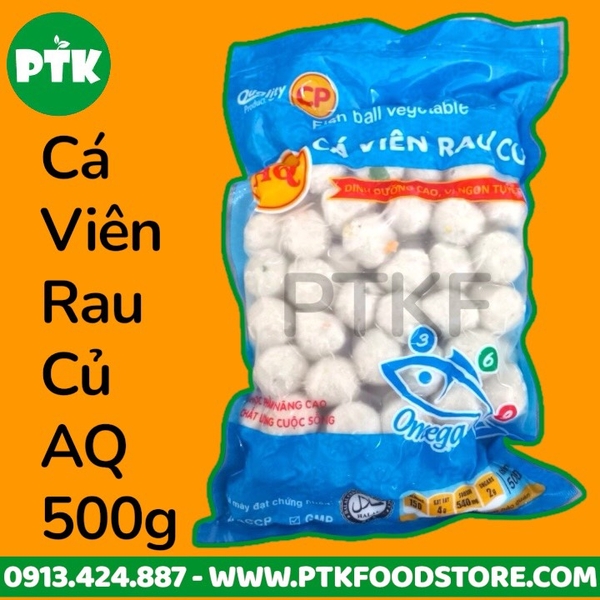 Cá viên rau củ AQ túi in 5 1x500gDM