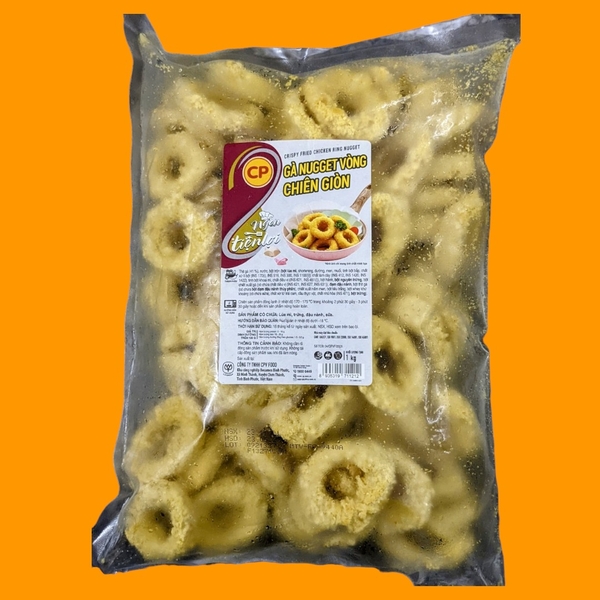 Gà nugget vòng CP gói 1kg ( 10 Gói/Thùng)