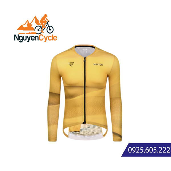 Áo đạp xe ngắn tay Monton desert yellow