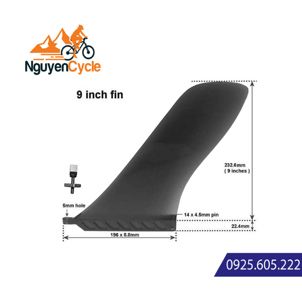 Fin/Vây Race 25cm kèm ốc chốt