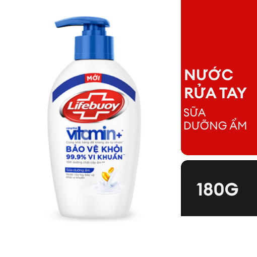 Nước rửa tay Lifebuoy Sữa dưỡng ẩm 180g