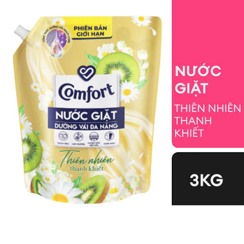 Nước Giặt Comfort Dưỡng Vải Đa Năng Thiên Nhiên Thanh Khiết Túi 3kg