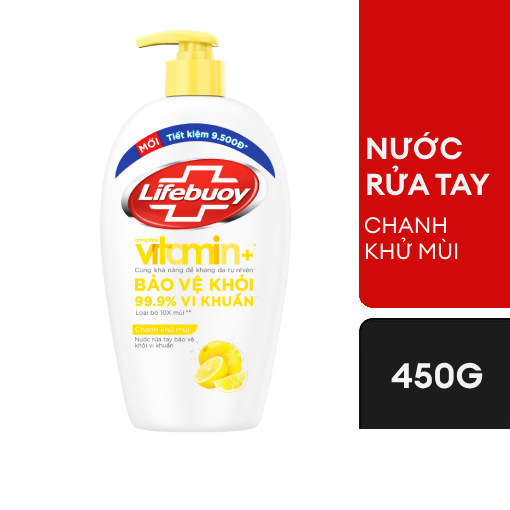 Nước Rửa Tay Lifebuoy Chanh Khử Mùi 450g