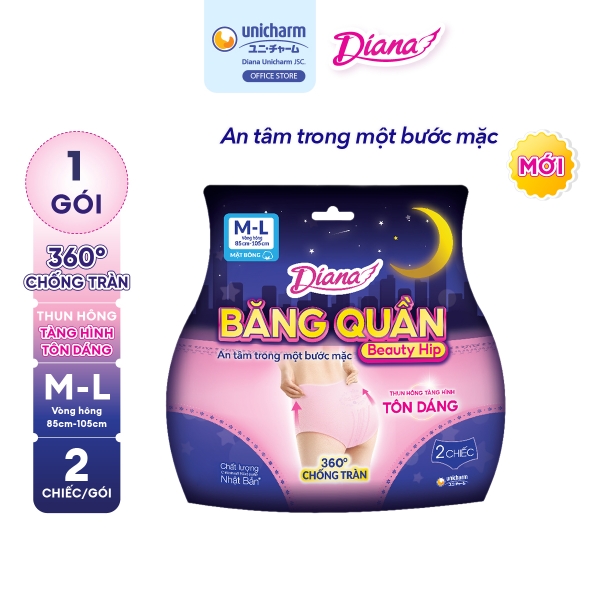 [THÙNG 16] Diana Băng Quần Beauty Hip size M-L 2 miếng/gói_010392