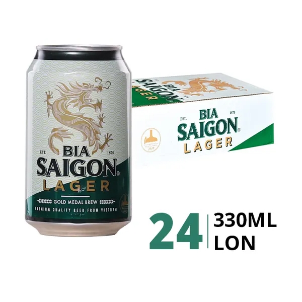 [Thùng 24 Lon] Sài Gòn Bia Lager Lon 330ML_413321