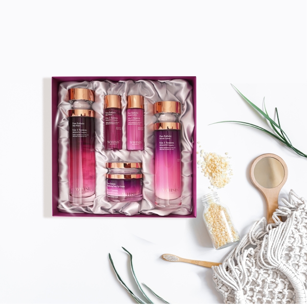 Bộ cấp ẩm là dịu và dưỡng sáng da Whisis Pure Esthetic Skincare Set