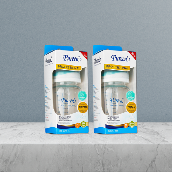 Combo 2 Bình sữa cổ rộng Pureen 250ml