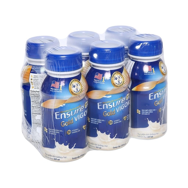 [THÙNG 24 CHAI] Ensure Sữa Bột Pha Sẵn Gold Vigor Hương Vani 237ml