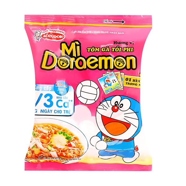 Mì Acecook Doraemon Tôm Gà Tỏi Phi Gói 63g