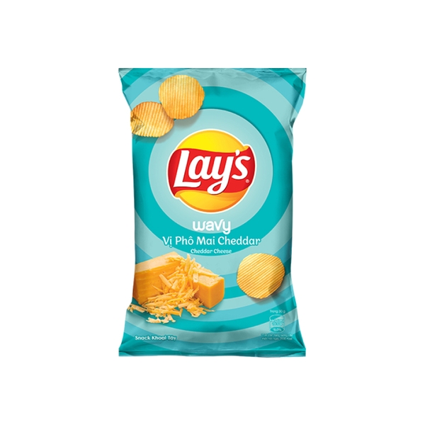 Lay's Wavy Vị Phô Mai Cheddar gói 53g