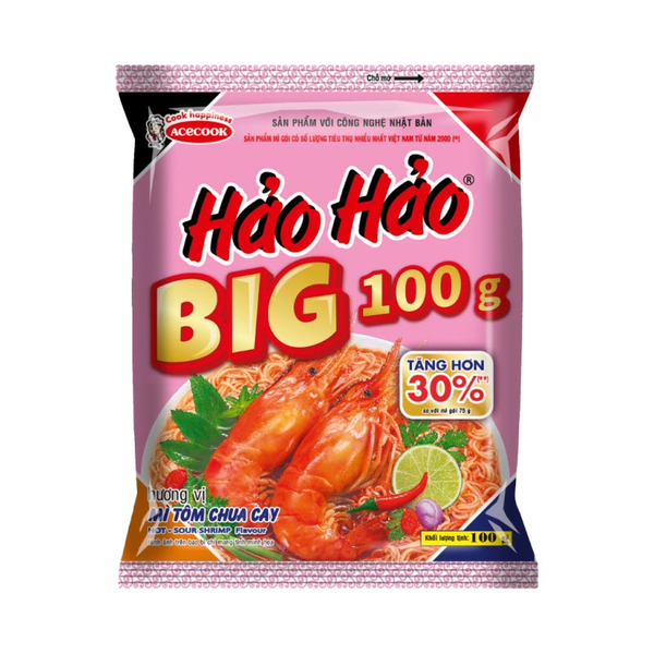 Mì tôm Hảo Hảo Big 100g Tôm Chua Cay