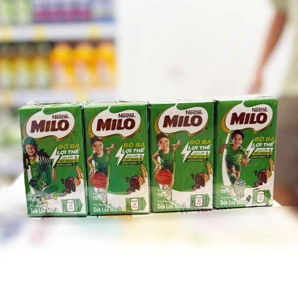Sữa lúa mạch Nestle Milo lốc 4*110ml