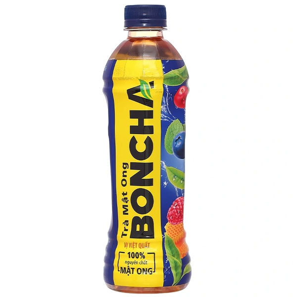 [THÙNG 24 CHAI] Boncha Trà Mật Ong Vị Việt Quất Chai 450ml