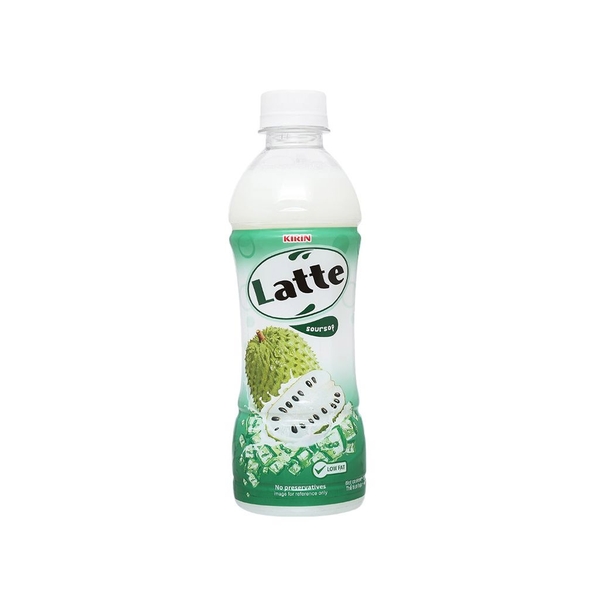 [Thùng 24 chai] Kinrin Latte Thức Uống Thiên Nhiên Pha Sữa Mãng Cầu Chai 345ml_210180