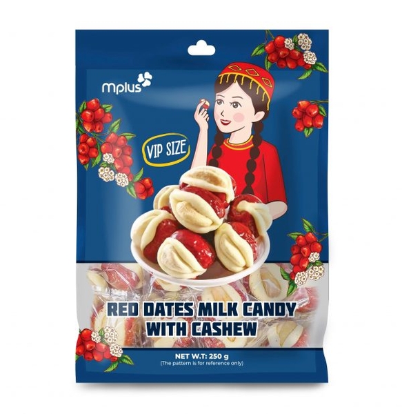 TÁO ĐỎ NHÂN SỮA HẠT ĐIỀU TÚI 250G