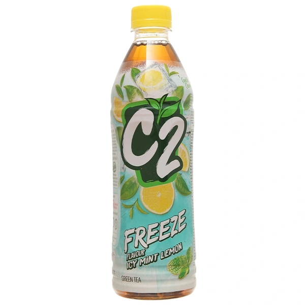[THÙNG 24 CHAI] C2 Freeze Trà Vị Chanh Tuyết Bạc Hà Chai 455ml