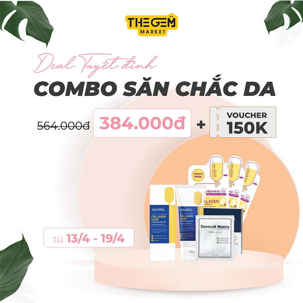 Combo săn chắc da: 1 Sữa rửa mặt  săn chắc da Mediheal Collagen Care Cleansing Foam 170g, 3 Mặt nạ ngăn ngừa lão hóa da Mediheal Collagen Impact Essential Mask - Miếng 25g và 2 Mặt nạ chống lão hóa Derm-all Matrix Facial Dermal Care Mask - Miếng 35g