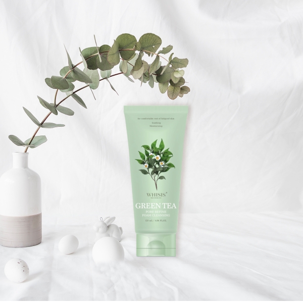 Sữa rửa mặt trà xanh Whisis Green Tea Pore Refine Foam Cleansing 120ml