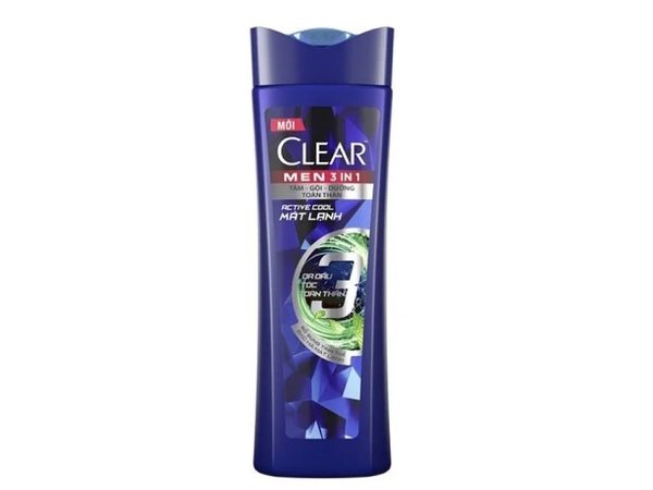 Dầu gội CLEAR MEN 3in1 mát lạnh 340g