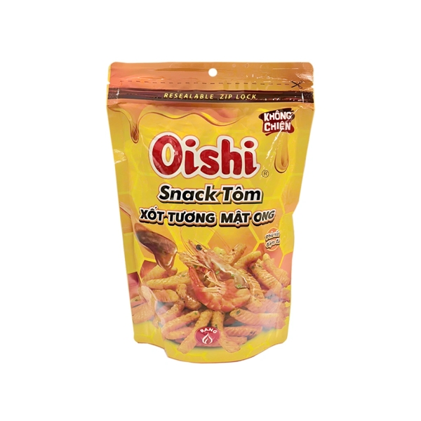 [THÙNG 20] Oishi Snack Tôm Xốt Tương Mật Ong Gói 65g