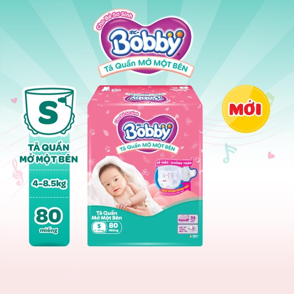 Bobby Tã bỉm quần Mở Một Bên size S80 miếng