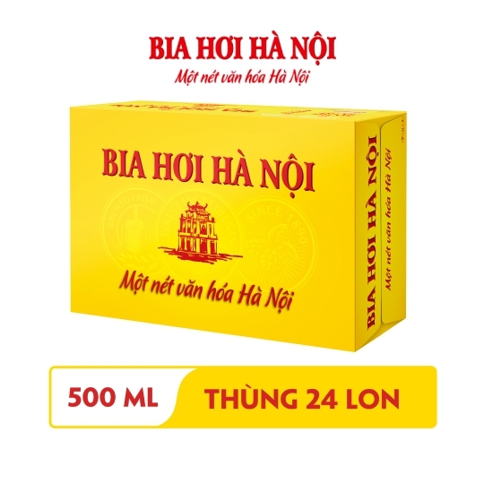 [THÙNG 24 LON] Hà Nội Bia Hơi Lon 500ml