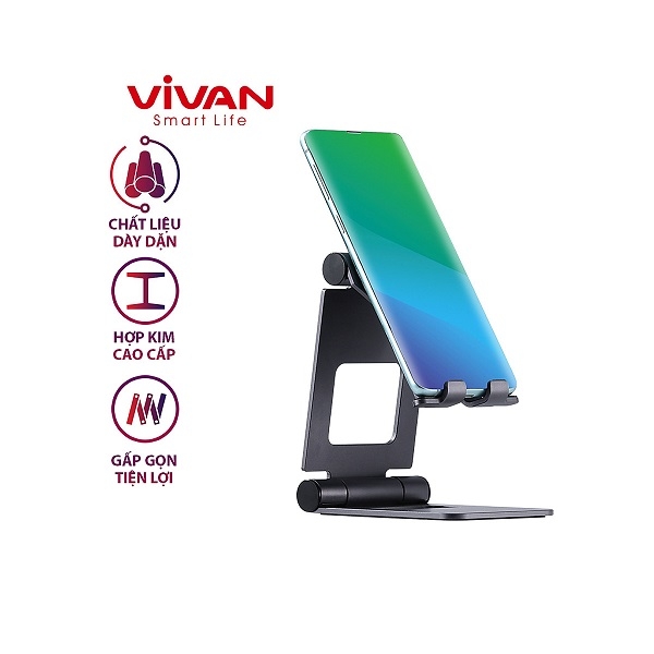 Giá đỡ điện thoại gấp gọn VIVAN VH01 - Xám