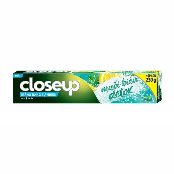 Kem Đánh Răng Closeup Muối Biển Detox Trắng Răng 230g