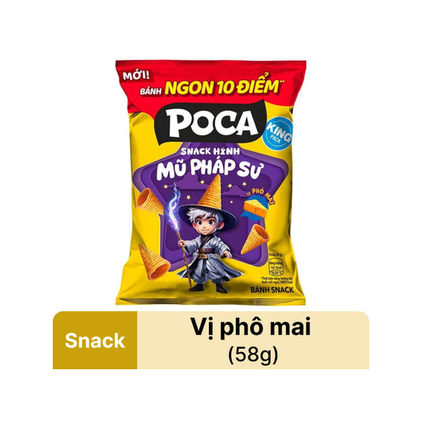 Poca Mũ Pháp Sư Vị Phô Mai 58g