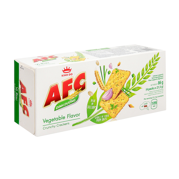 Bánh cracker vị rau AFC Dinh Dưỡng hộp 86g