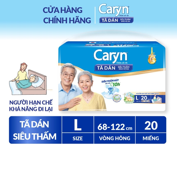 Caryn Tã Dán L20 Siêu Thấm Dành Cho Người Hạn Chế Khả Năng Đi Lại