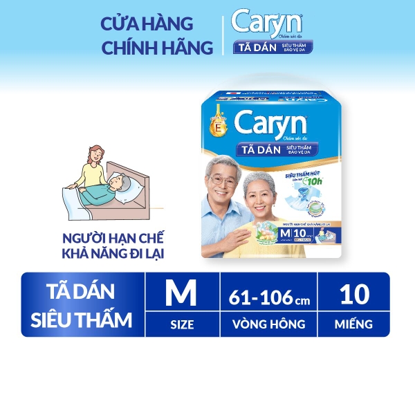 Caryn Tã dán M10 Siêu thấm dành cho người hạn chế khả năng đi lại