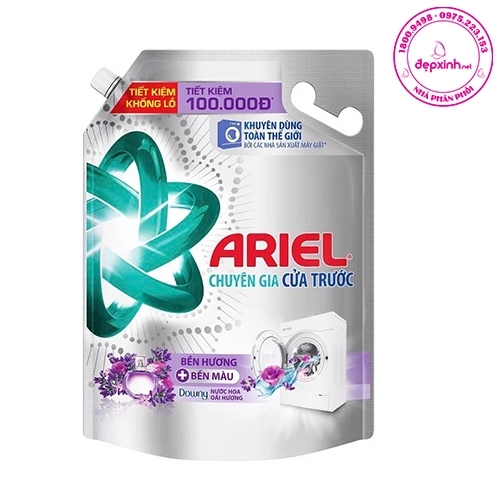 [THÙNG 4 TÚI] Ariel Nước Giặt Chuyên Gia Cửa Trước Bền Hương Bền Màu Hương Downy Nước Hoa Oải Hương Túi 3.05Kg