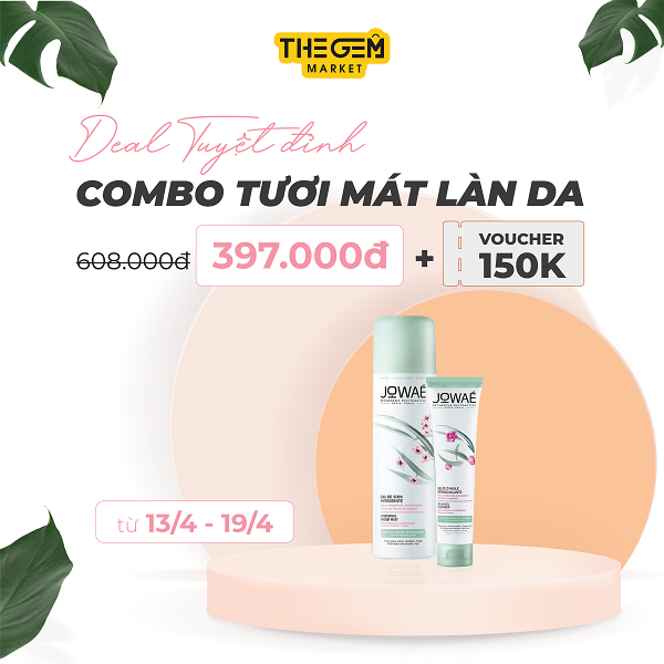 [HN] Combo tươi mát làn da: 1 Dầu tẩy trang dạng gel Jowae Oil - In - Gel Cleanser 100ml và 1 Xịt khoáng dưỡng da Hoa Anh Đào Jowae Hydrating Water Mist 50ml