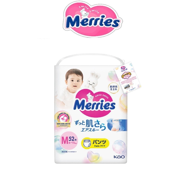 Merries Tã bỉm quần M52 cho bé
