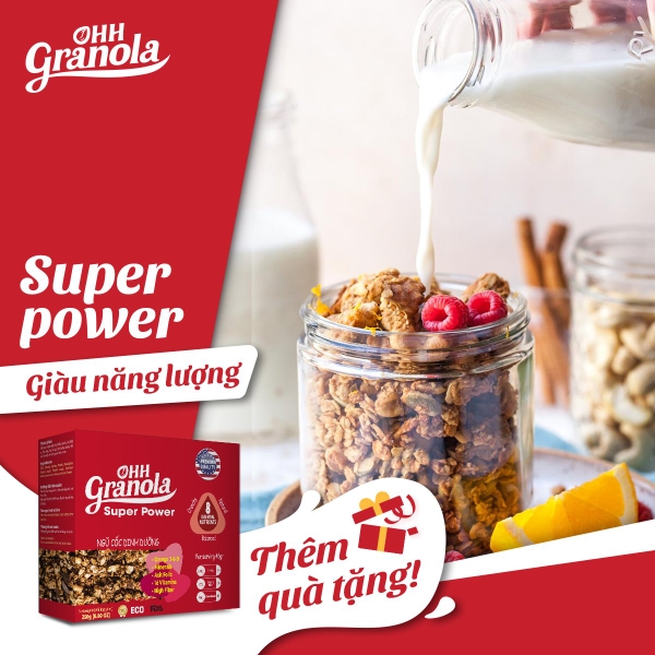 [HCM] Ngũ cốc dinh dưỡng Ohh Granola Super Power - Hộp 250g