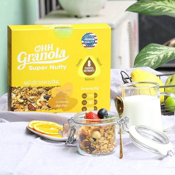 [HCM] Ngũ cốc dinh dưỡng Ohh Granola Super Nutty - Hộp 250g