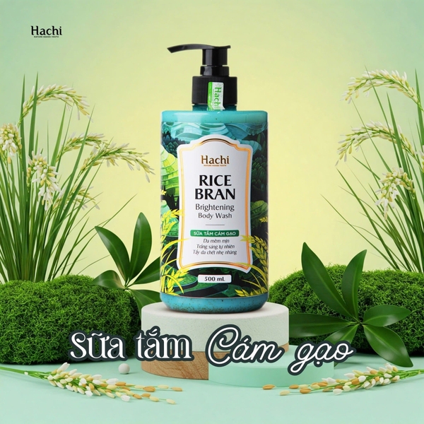 [Thùng 16 Chai] Hachi Sữa Tắm Cám Gạo Chai 500ML_841316