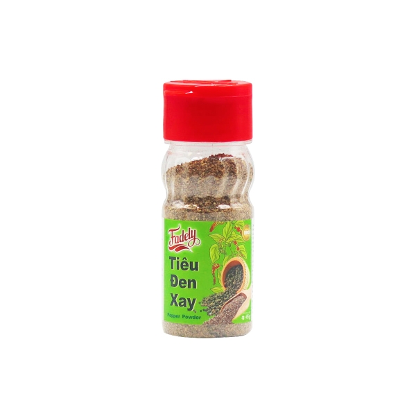 [HCM] Tiêu đen xay Fadely Ground Black Pepper - Hũ 45g