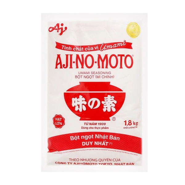 [THÙNG 10 GÓI] Ajinomoto Bột Ngọt Hạt Lớn Gói 1.8kg
