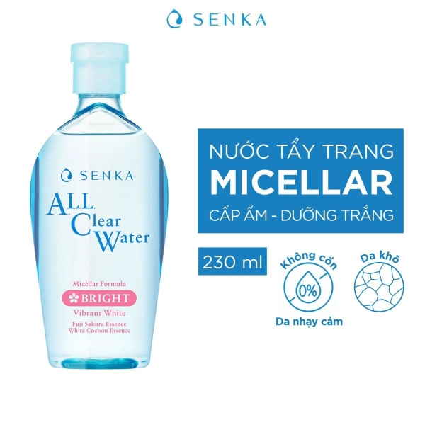 Senka Nước Tẩy Trang Micellar Dưỡng Sáng Cấp Ẩm 230ML_150211